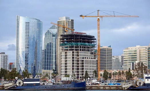 modern buildings boats san diego usa 1